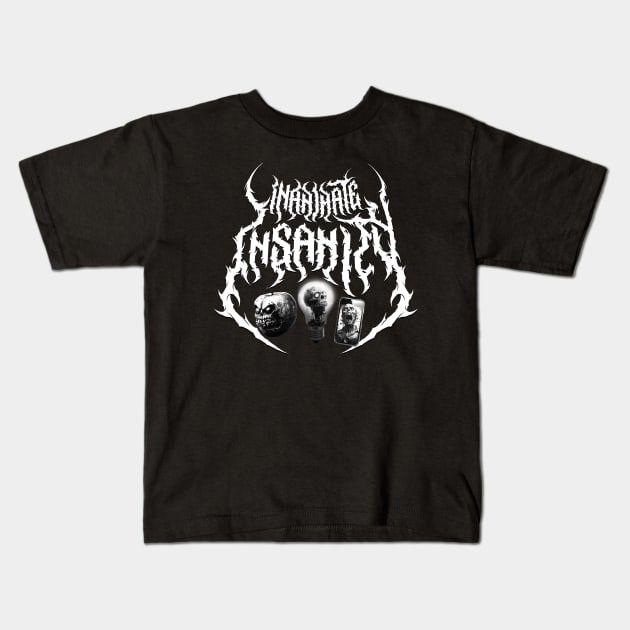 Inanimate Insanity death metal design Kids T-Shirt by Tmontijo